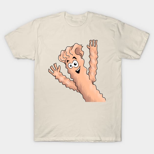 Wacky Waving Portrait Peach Fuzz T-Shirt by y30artist